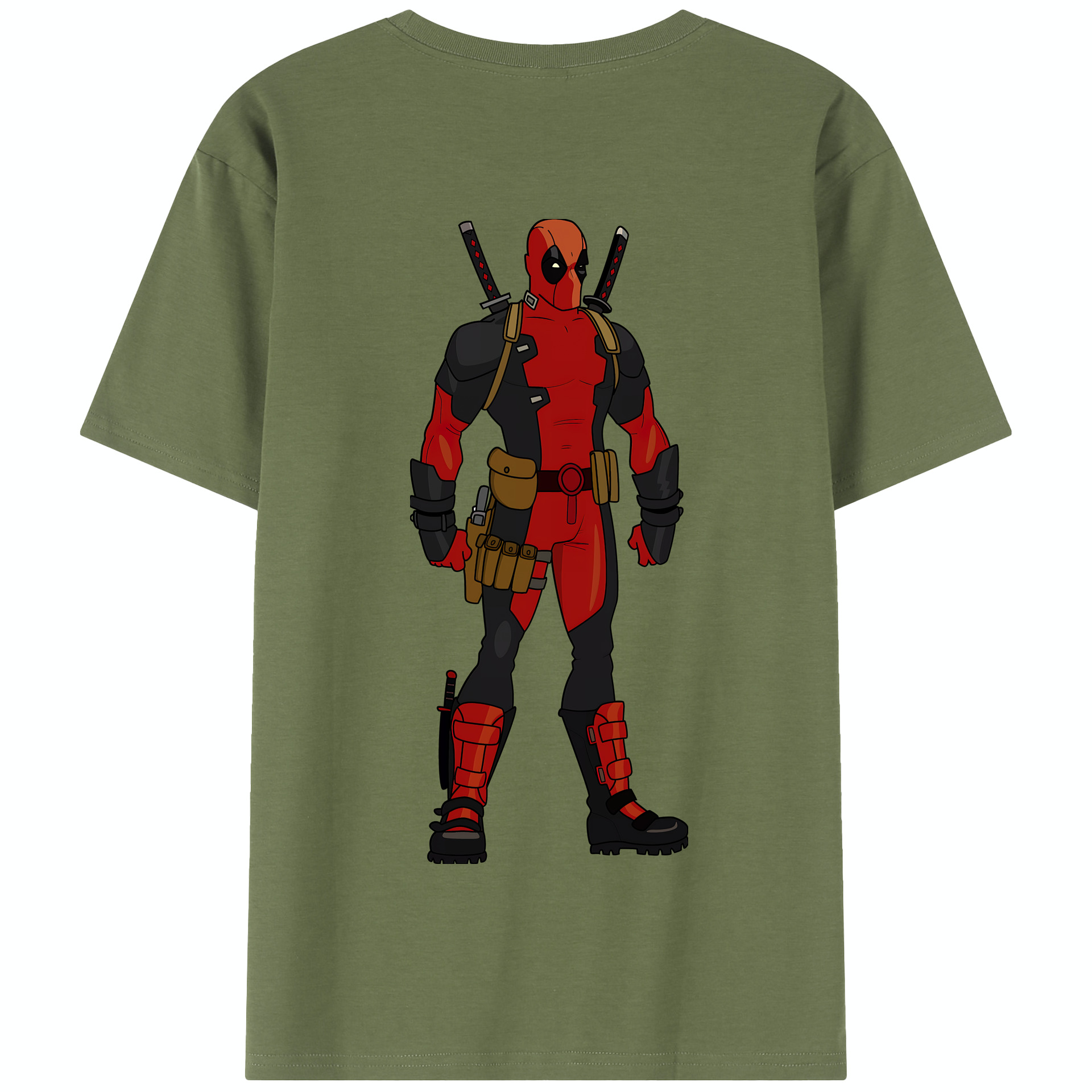 （画像用） Deadpool デッドプール 綿100％半袖Tシャツ（背面プリント）
